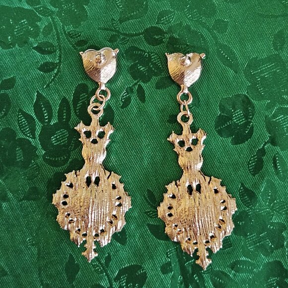 🎀💚❤️Red & Green HEART❤️💚 🎀 Push-Back Post Dangle Earrings - NWOT - Picture 4 of 9